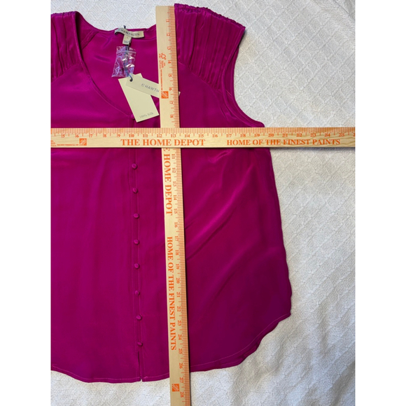 NWT 41 Hawthorne 100% Silk Shell Fuschia Purple Pink Sleeveless Tunic size Large - Picture 4 of 6